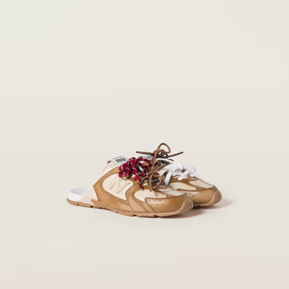 530 SL Mules – Bleached Leather & Gum Sole Cinnamon Travertine Gray Edition Women