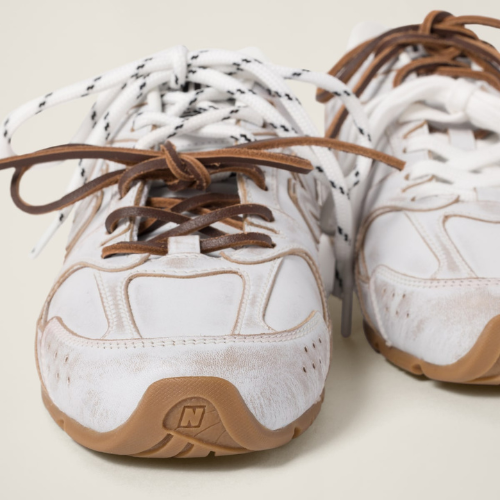 NB x Miu Miu 530 SL White Leather Sneakers Women