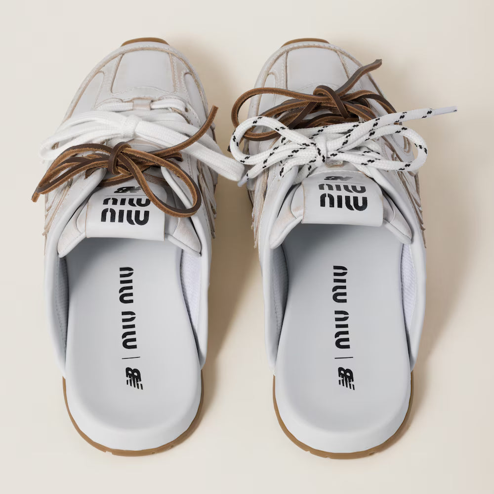 530 SL Mules – Bleached Leather & Gum Sole White Edition Women