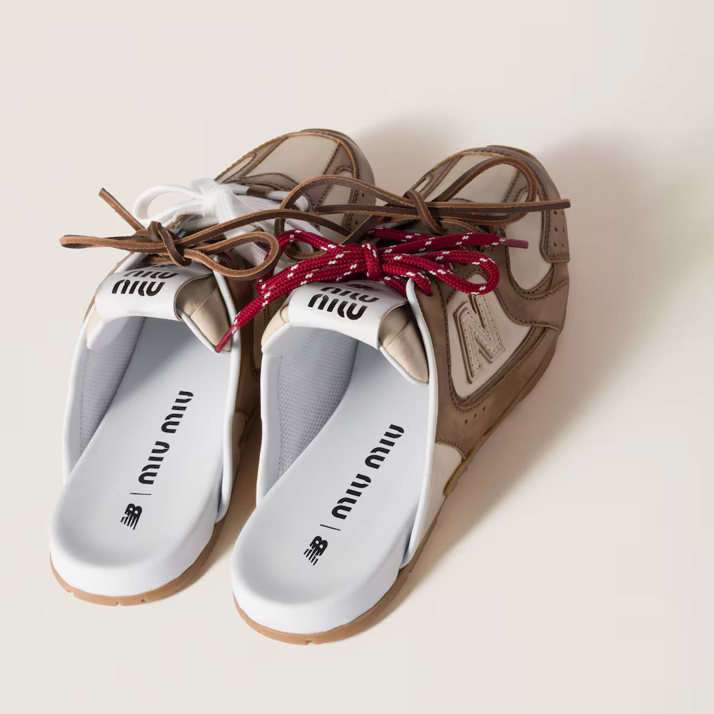 530 SL Mules – Bleached Leather & Gum Sole Cinnamon Travertine Gray Edition Women