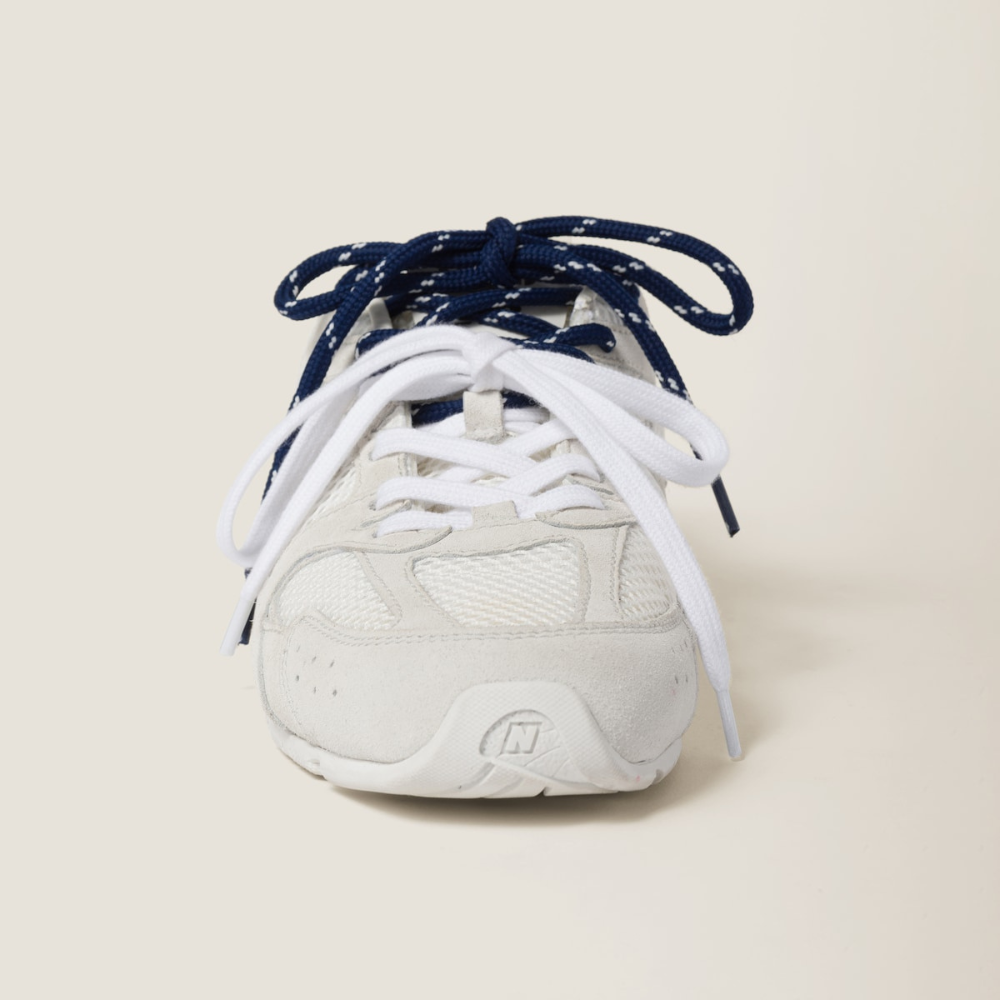 NB x Miu Miu 530 SL White suede and mesh sneakers Women