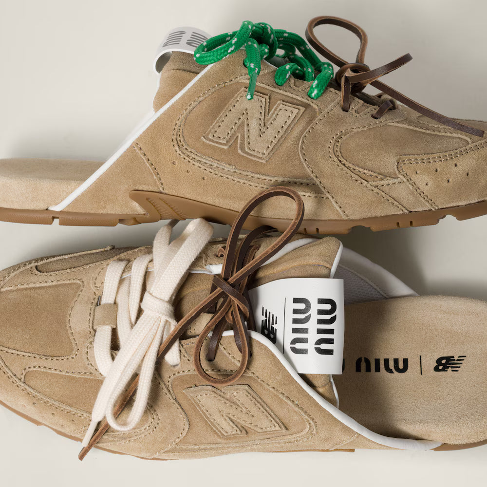 530 SL Mules – Bleached Suede & Gum Sole Ecru Edition Women