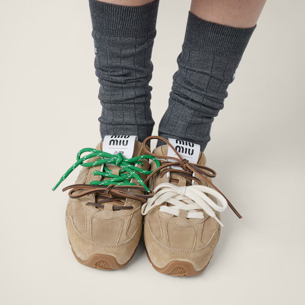 530 SL Mules – Bleached Suede & Gum Sole Ecru Edition Women