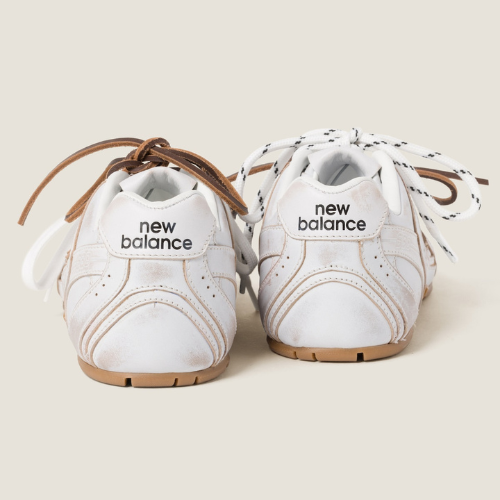 NB x Miu Miu 530 SL White Leather Sneakers Women