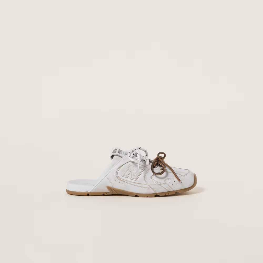 530 SL Mules – Bleached Leather & Gum Sole White Edition Women