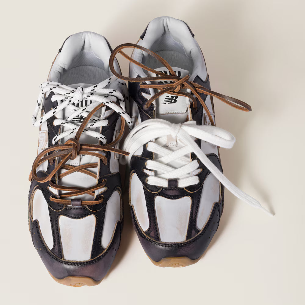 530 SL Runner – Deco’ Calf Leather & Suede Edition (Black / White) Women