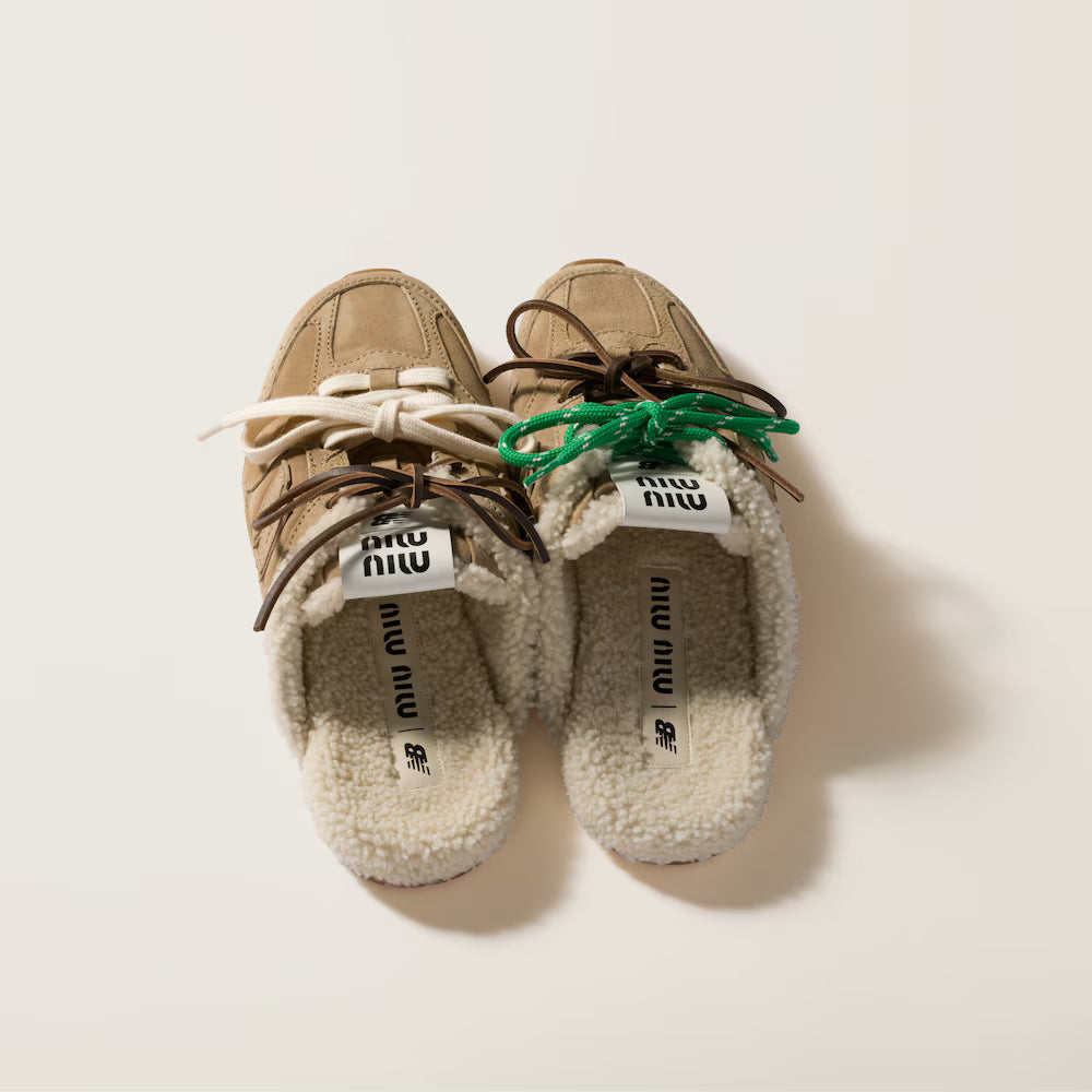530 SL Mules – Bleached Leather & Shearling Edition (Écru) Women