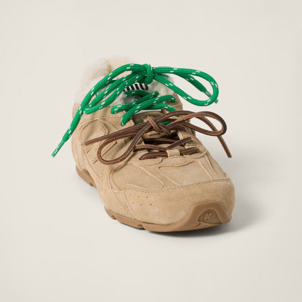 530 SL Runner – Bleached Leather & Shearling Edition (Écru) Women