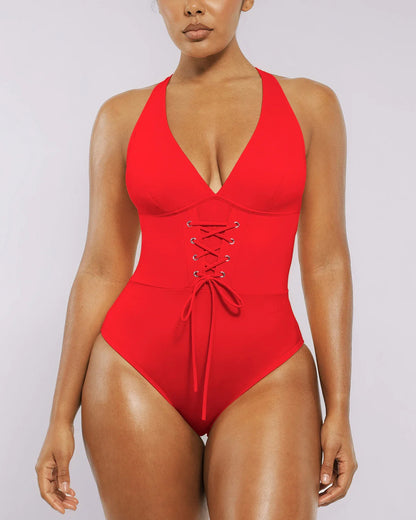 Smart Sculpt™ Plunge Corset Shaping Swimsuit