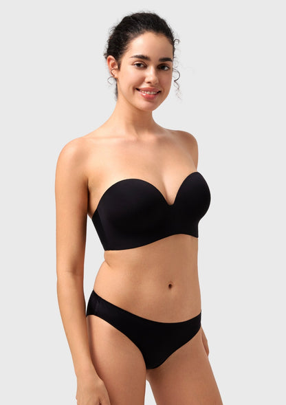 Seamless Wireless Push-Up Strapless Bra