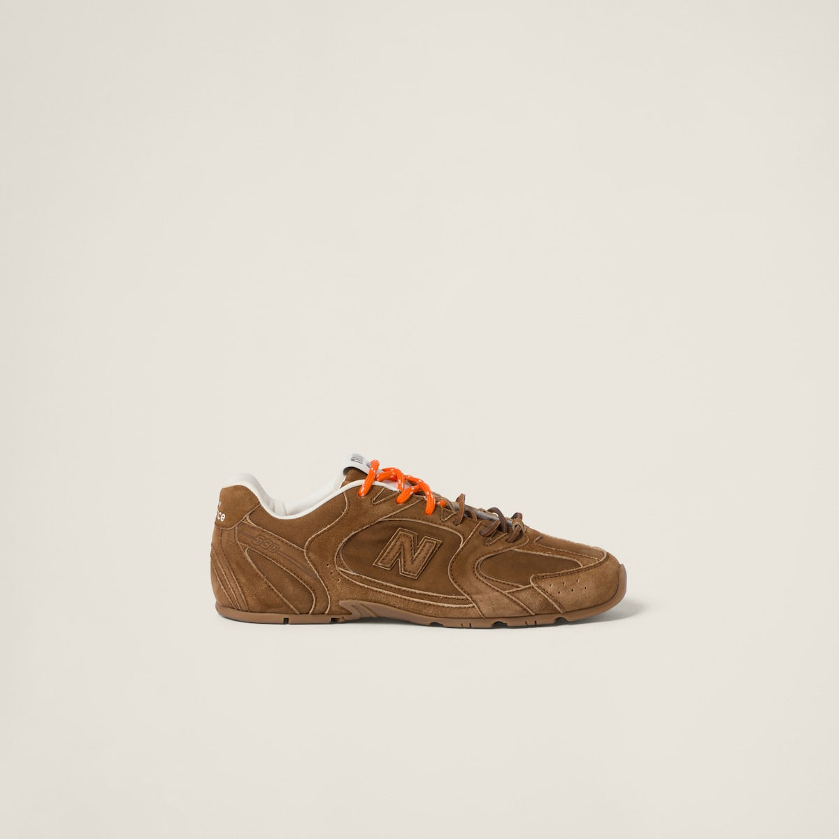 NB (WMNS) x Miu Miu 530 SL Suede and Mesh Sneakers Orange Laces Women